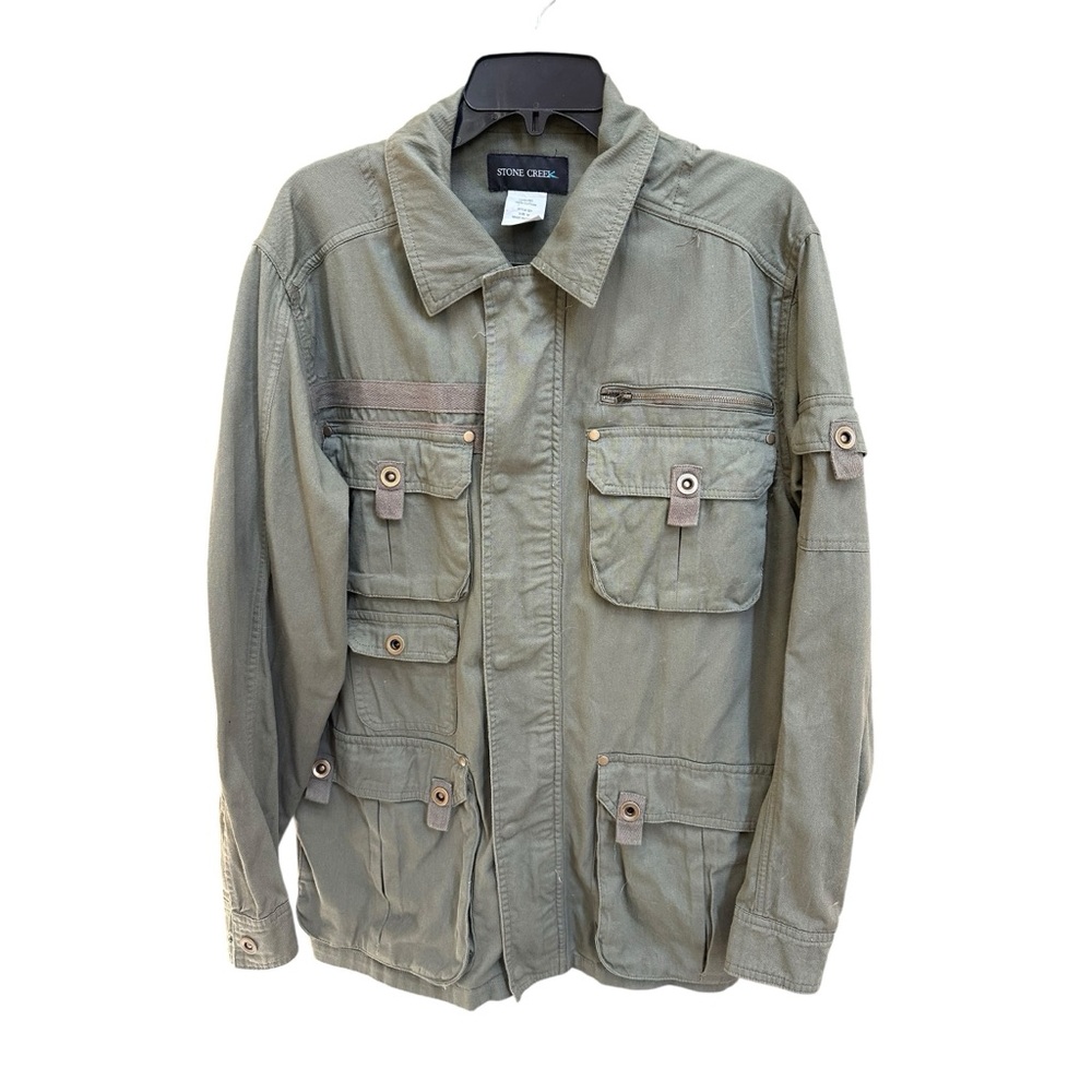 Stone Creek Men’s Utility Cargo Jacket for Fishing and Hunting, NWOT, M